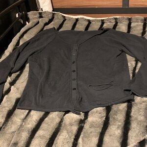 #519 “OSKA” Black Button-Up Sweater